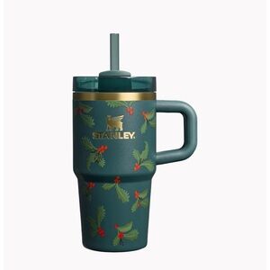 Stanley 20 oz Holiday Botanical Red Green Holly Christmas Tumbler 20oz New tag